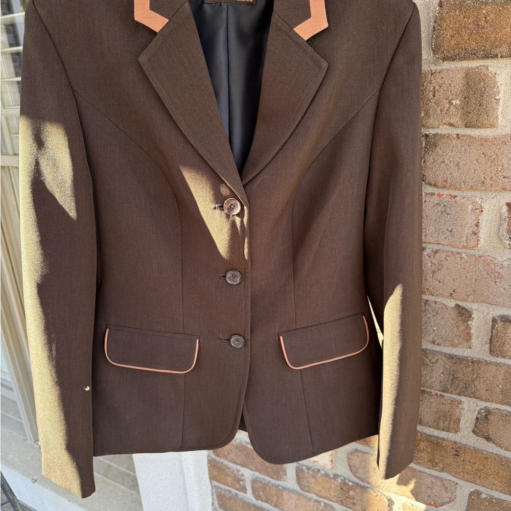 Valentino equestrian English show coat Brown w/ Tan Accents see photos sizing